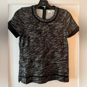 Madewell Spark Trim Sweatshirt with embellished neckline